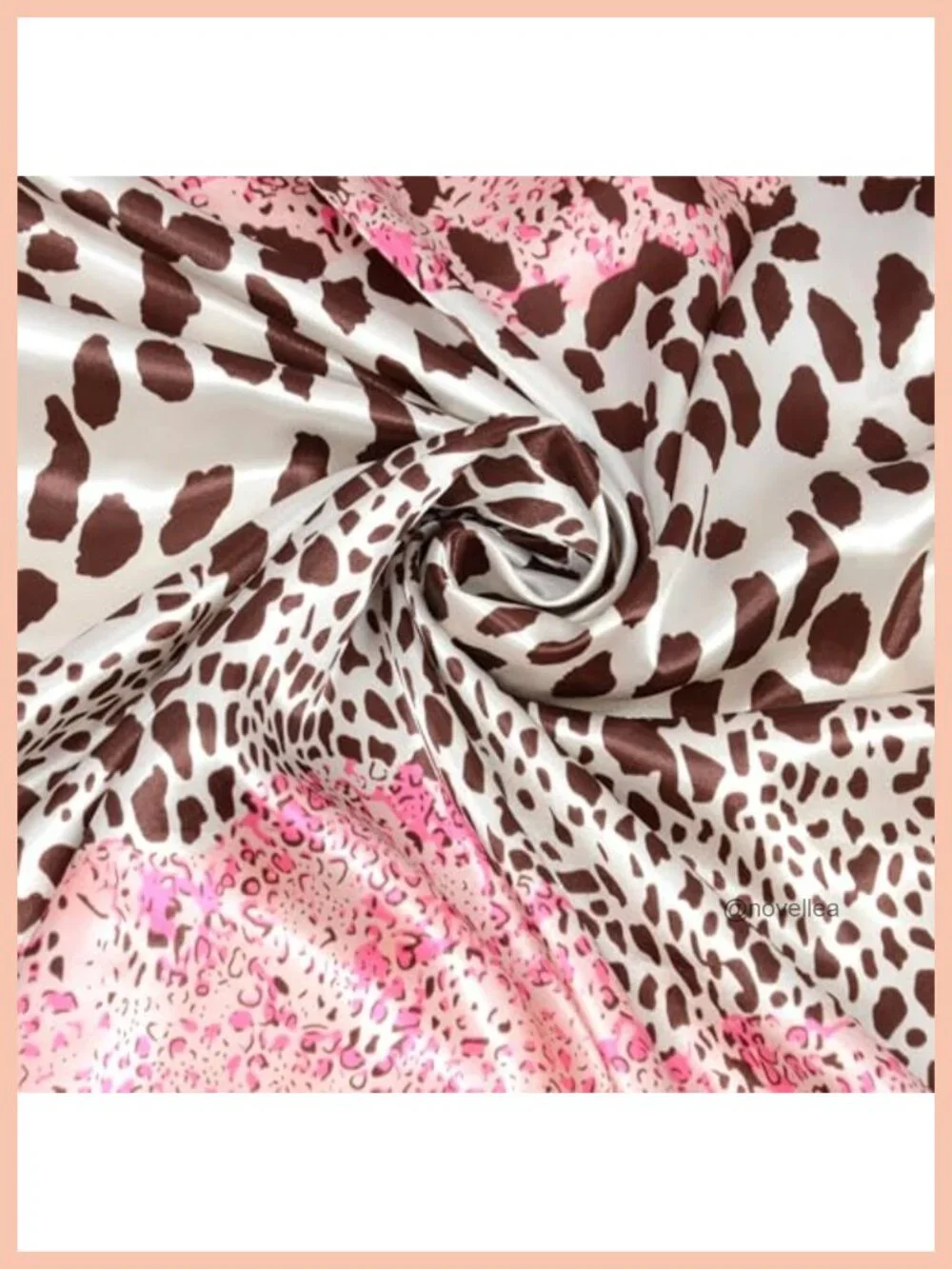 35 Inch Square Satin Scarf Leopard Print Silk Feel Hair Wrap Lightweight Shawl
